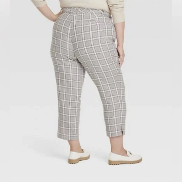 Women's High-Rise Ankle Tapered Pants - Ava & Viv Size 26 NWT Comfort Waist - Picture 2 of 11